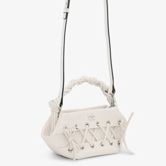 Ganni Mini Eyelets Lace-Up Leather-Blend Bou Bag - Picture 3 of 4